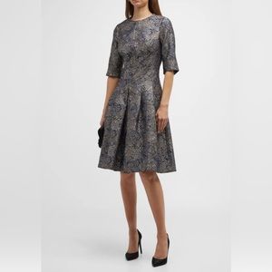 Rickie Freeman For Teri Jon
Pleated Floral Jacquard Knee Dress special occasion